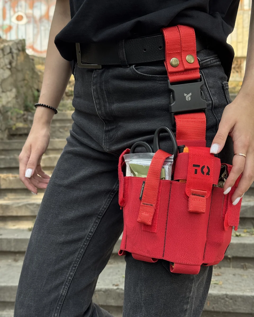 Thigh-mounted first aid organizer TQ Dnipro IFAK Bag PM25 gen.2 – Black – PM252-Gen2, image 11 of 13