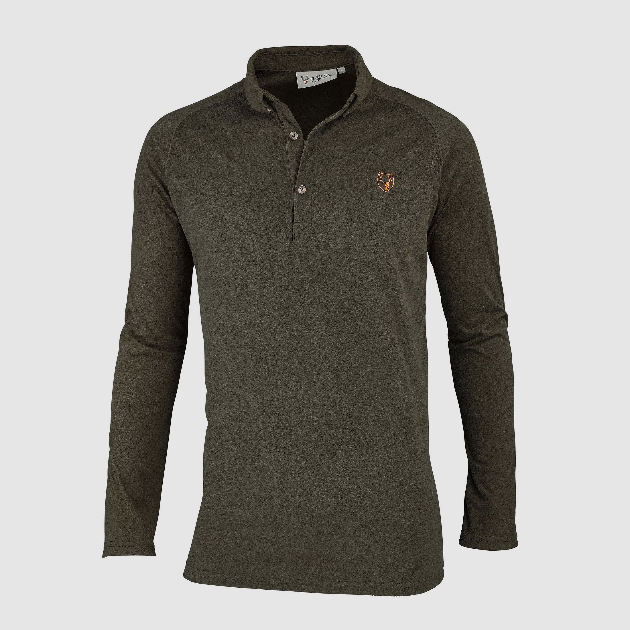 Hubertus Funktionsshirt mit Knopfleiste und Kragen