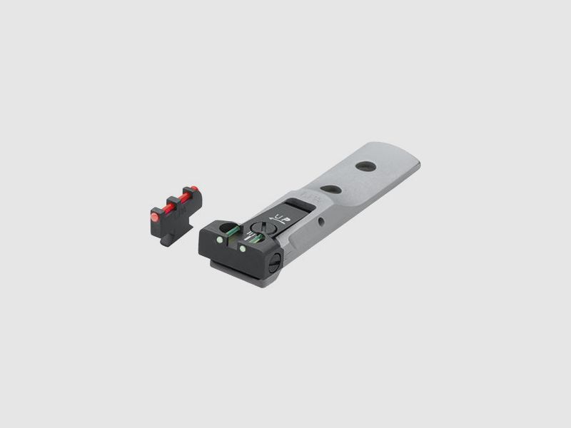 LPA TXT03-F2-SILVER(SET) regulowana muszka do rewolwerów dla 627 PC (Pro Series), 29/629 Classic (DX), 686 SSR, 686 Plus Pro Series, 686 Vent Rib, 929, 986 PC Pro Series – Włókno optyczne