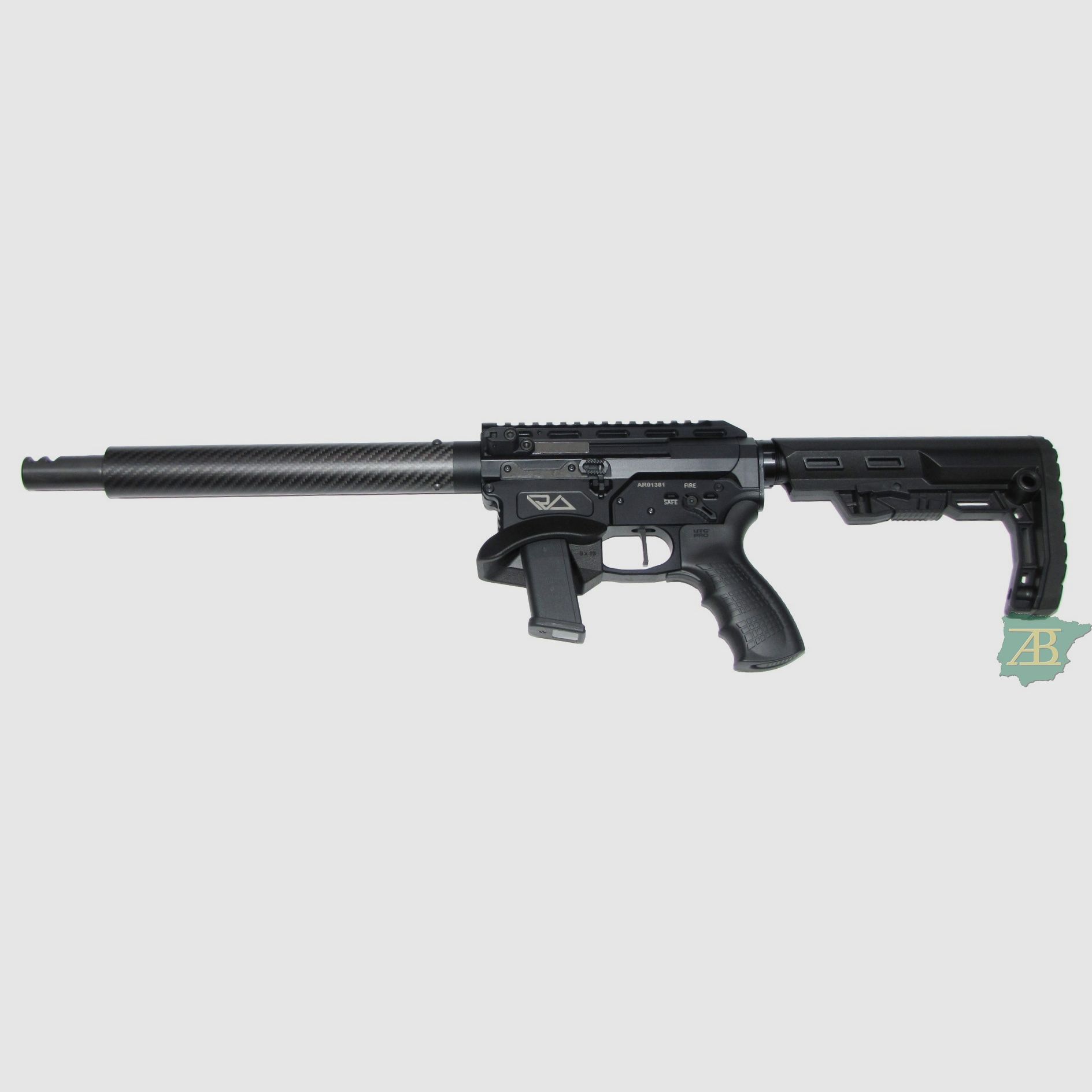 Selbstladebüchse REVO ARMS AR9 BLACK / RED RAPTOR 12,5″ 9 MM PB, Bild 4 von 7