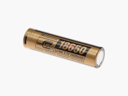 Clawgear 18650 Batterij 3.7V 2600mAh Micro-USB