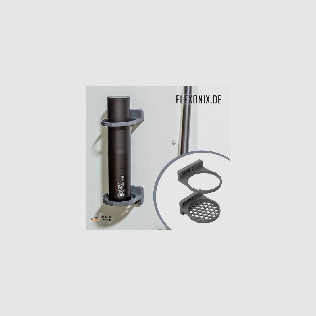 Schalldämpferhalter magnetisch einstellbar
