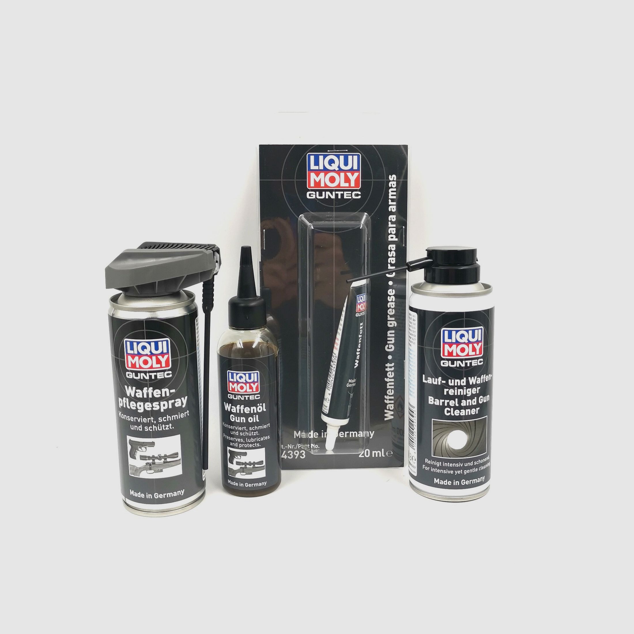 LIQUI MOLY GUNTEC SET Waffenreinigungsset und Waffenpflegeset Waffenpflege & Reiniger Fett Öl GUN