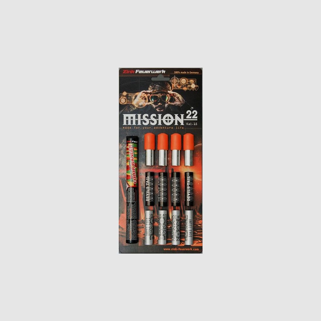 Pyrotechnics and signal effects of zinc 10-piece - 46-piece packs