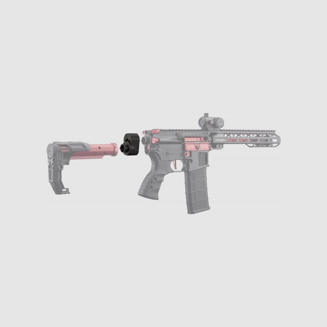 Adaptateur drop stock 0° pour M4 AEG