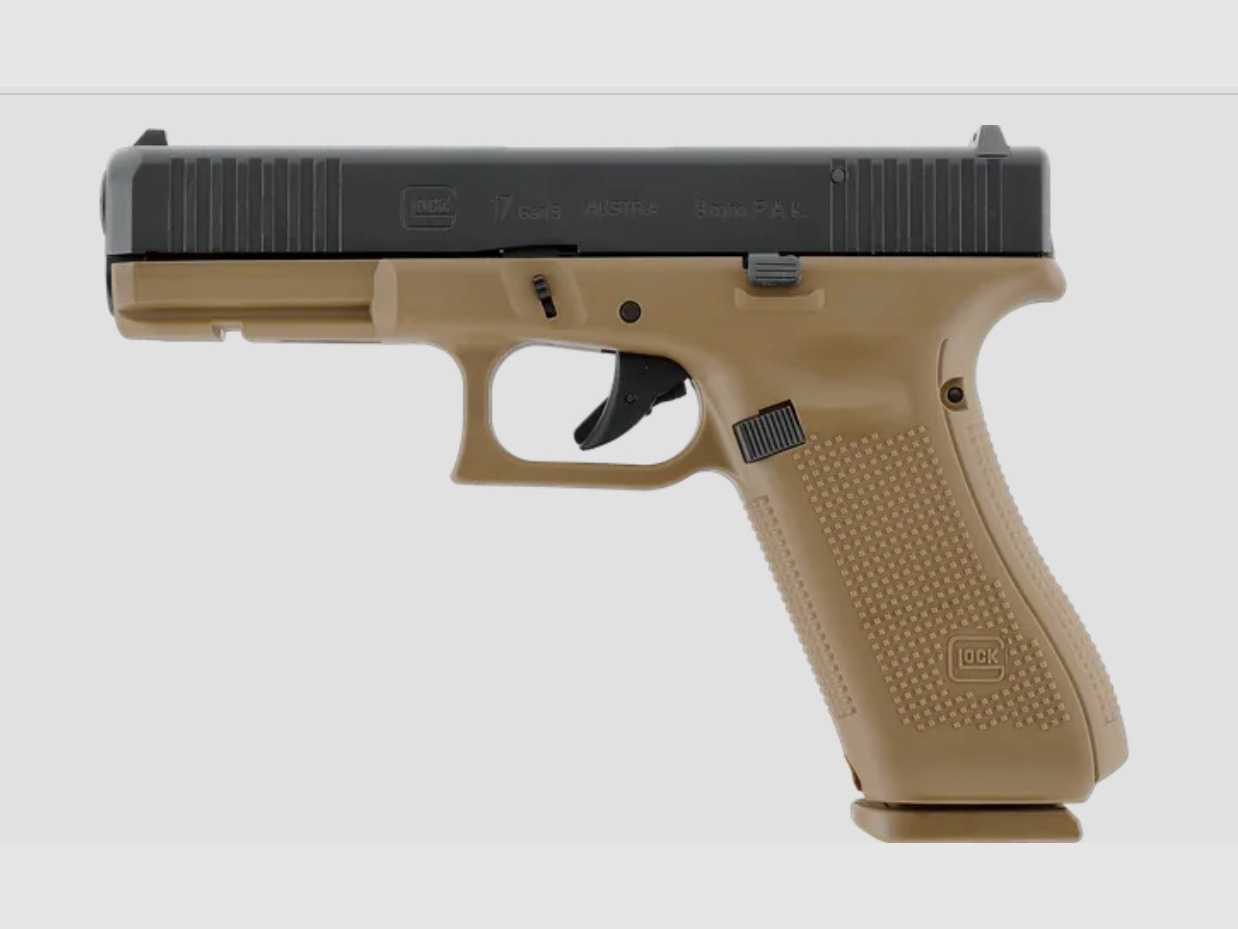 Umarex 311.02.04 GLOCK 17 Gen5 9 mm P.A.K., Coyote Schreckschusswaffe Pyro