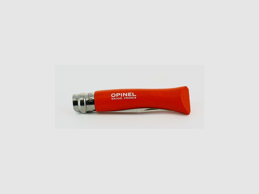 OPINEL COUTEAU N. 7 INOX POINTE RONDE ROUGE, image 2 sur 2