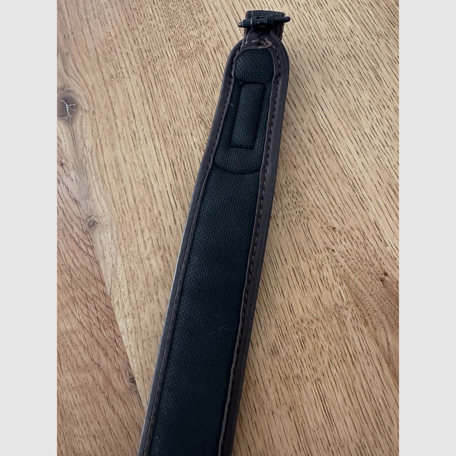 Blaser Gewehrriemen Leder Braun mit Schnellverschlüssen