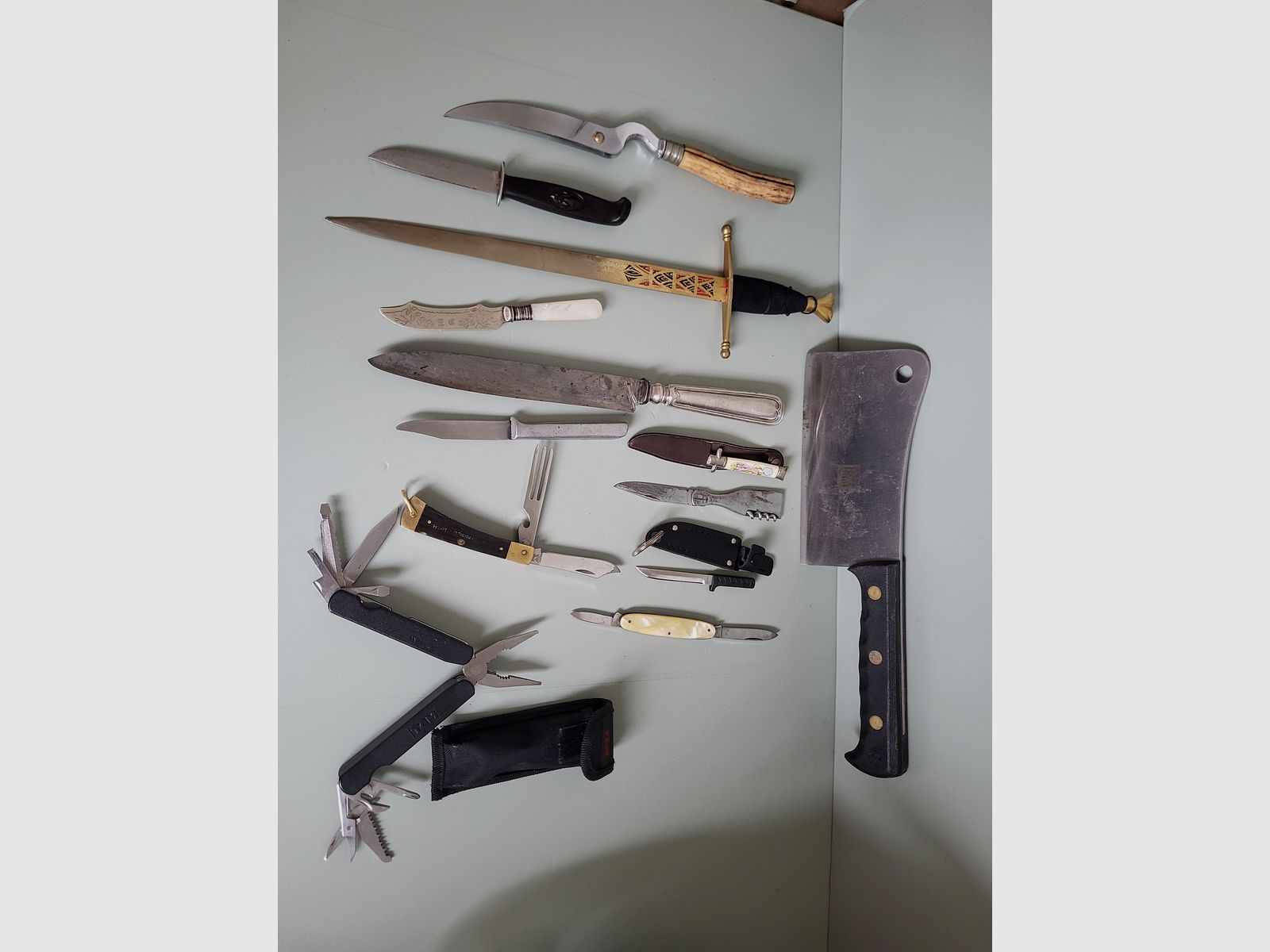 Conjunto de cuchillos - Daga - Toledo - Cuchillo plegable