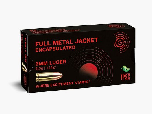 Geco 124grs FMJ SX 50STK 9mmLuger