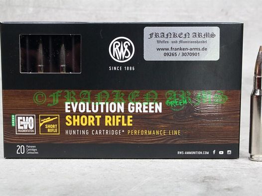 RWS	 Short Rifle Evo Green .308 Win. 139gr. 9,0g 20 Stück Staffelpreise