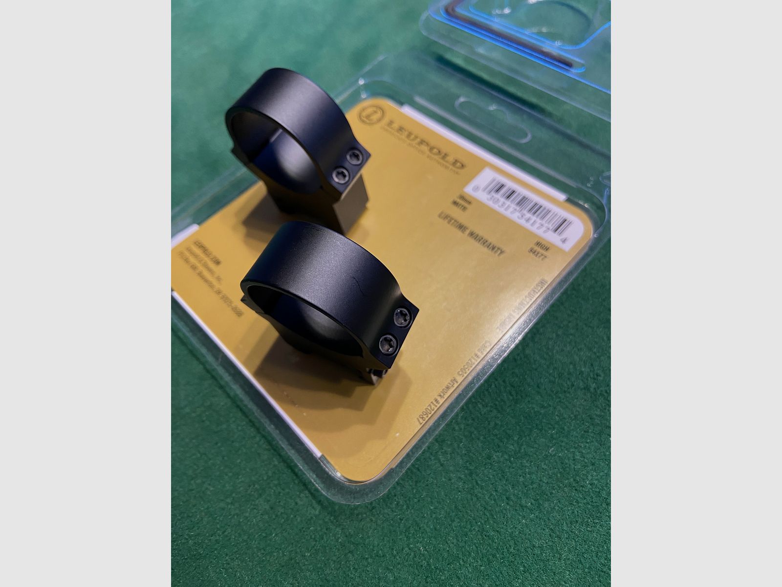 Leupold  Picatinny ANILLOS 30mm Alto (H=12,18mm) Acero, Mate