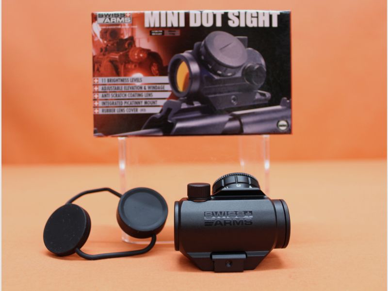 Swiss Arms Mini Red Dot Sight Leuchtpunktvisier mit Montage f. Weaver-/ Picatinnyprofil