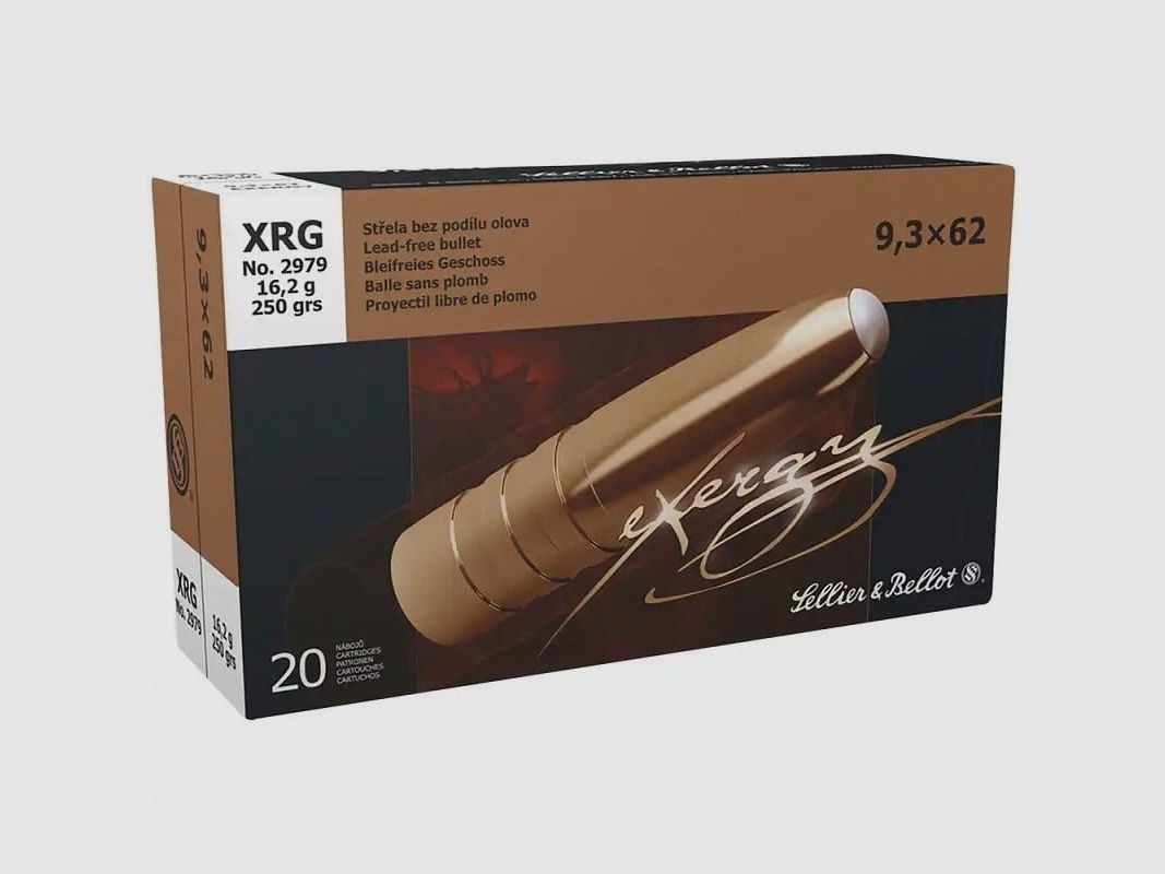 Sellier & Bellot 9,3x62 eXergy, XRG bleifrei 250 gr. - 20 Stk.