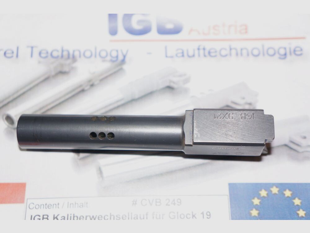 IGB Glock cañón intercambiable IGB para pistola Glock 19C en calibre 9x21 Incl. accesorios