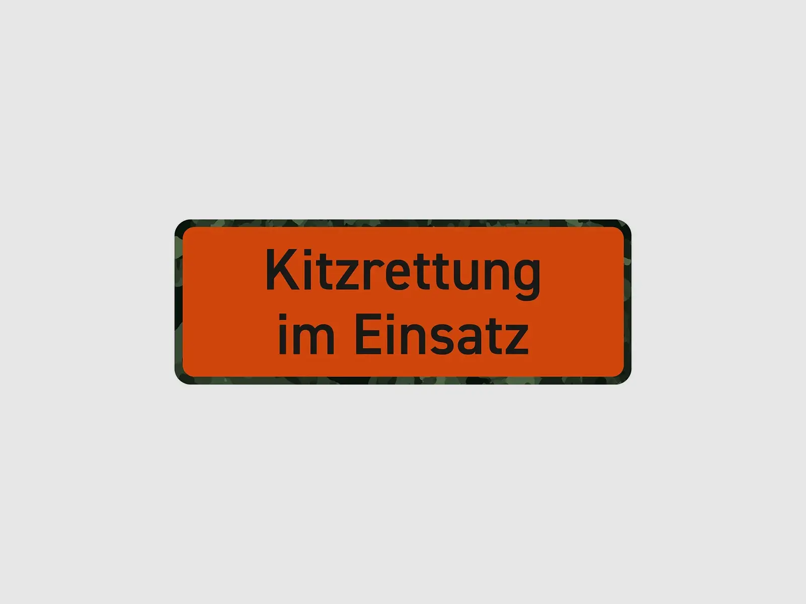 Wilde Hilde Original Magnet Sign "Kitzrettung im Einsatz"