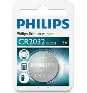 Philips Lithium-Knopfzelle CR2032 / DL 2032 Batterie