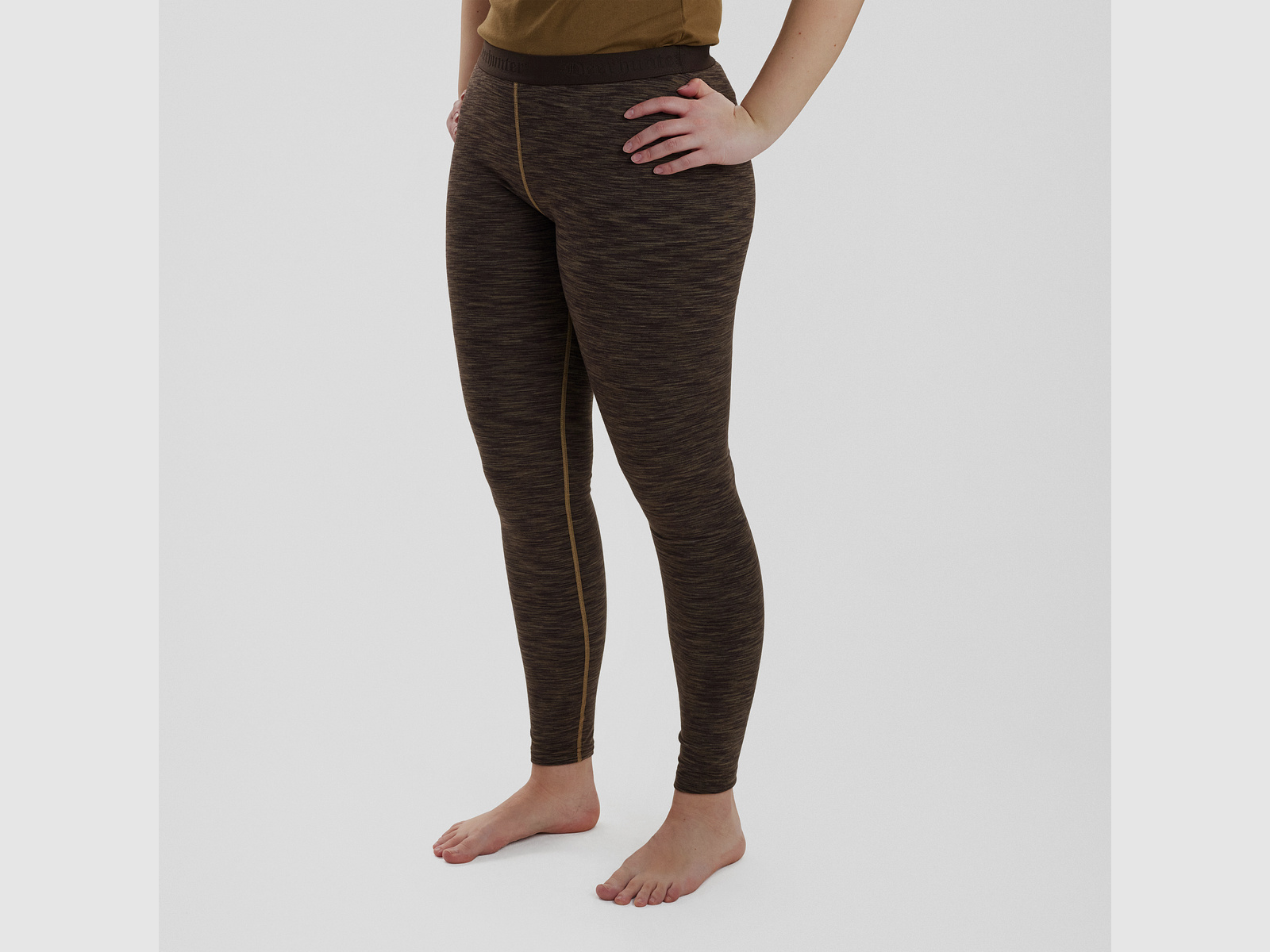 Lady Insulated Leggings - Brown Melange – Kleidergröße Damen: 34