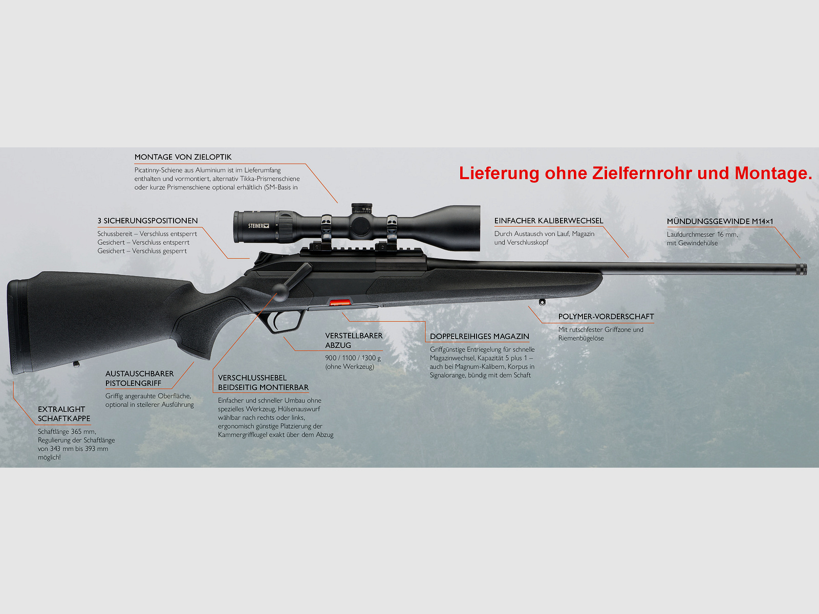 Neuwaffe: Beretta BRX1 kurz LL 51cm Geradezug Repetierer auf LINKS umbaubar BRX-1 BRX 1