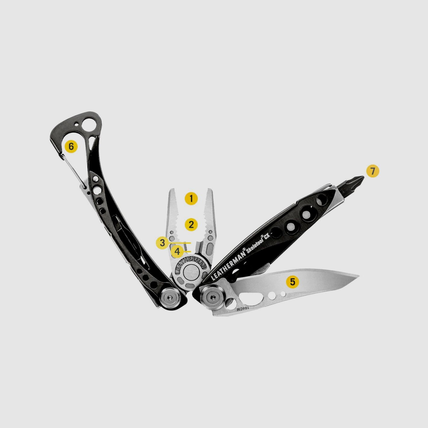 Leatherman Skeletool cx Multifunktionszange 7 Werkzeuge, Bild 6 von 7