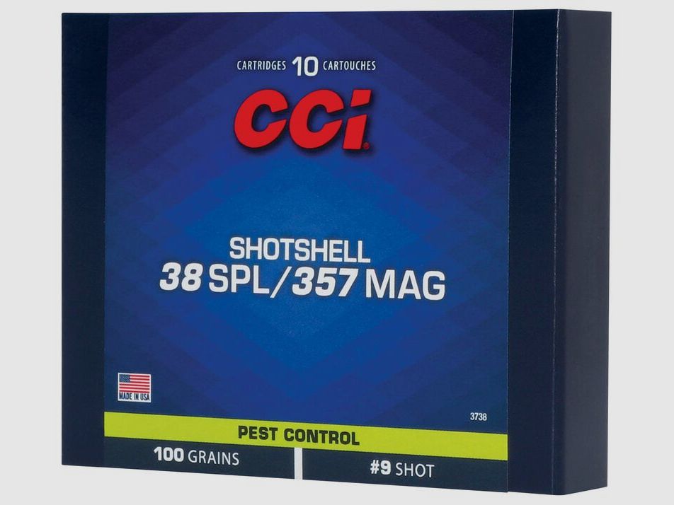 CCI Schrotmunition .357 Mag.;.38 Special 6,50g Shotshell 2,00 mm Pest Control, Bild 3 von 3