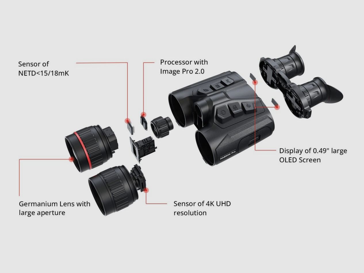 Hikmicro Habrok Pro HX60LN jumelles thermiques et à vision en faible luminosité, image 12 sur 12