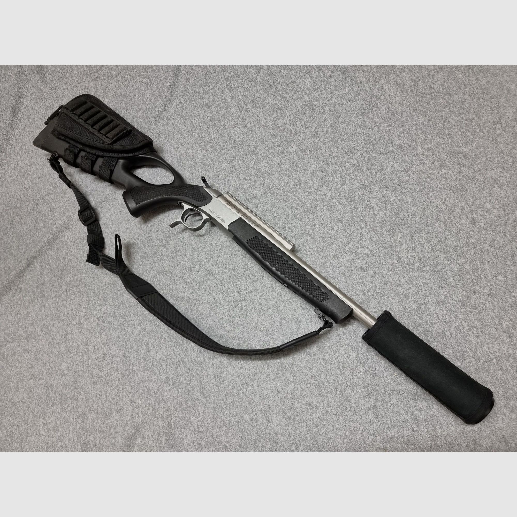 Bergara BA13 Stainless - .308 Winchester - Kipplaufbüchse - mit Stahlschiene, Neoprenriemen und Schafttasche