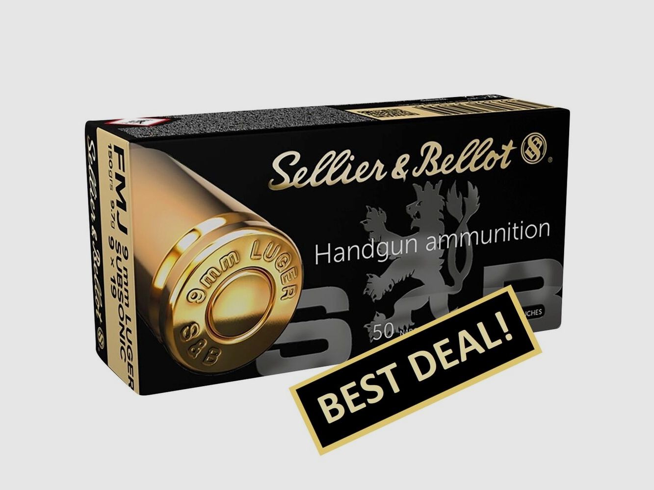 Sellier & Bellot 9 mm Luger Volle Mantel Subsonisch 9,7g/150grs.