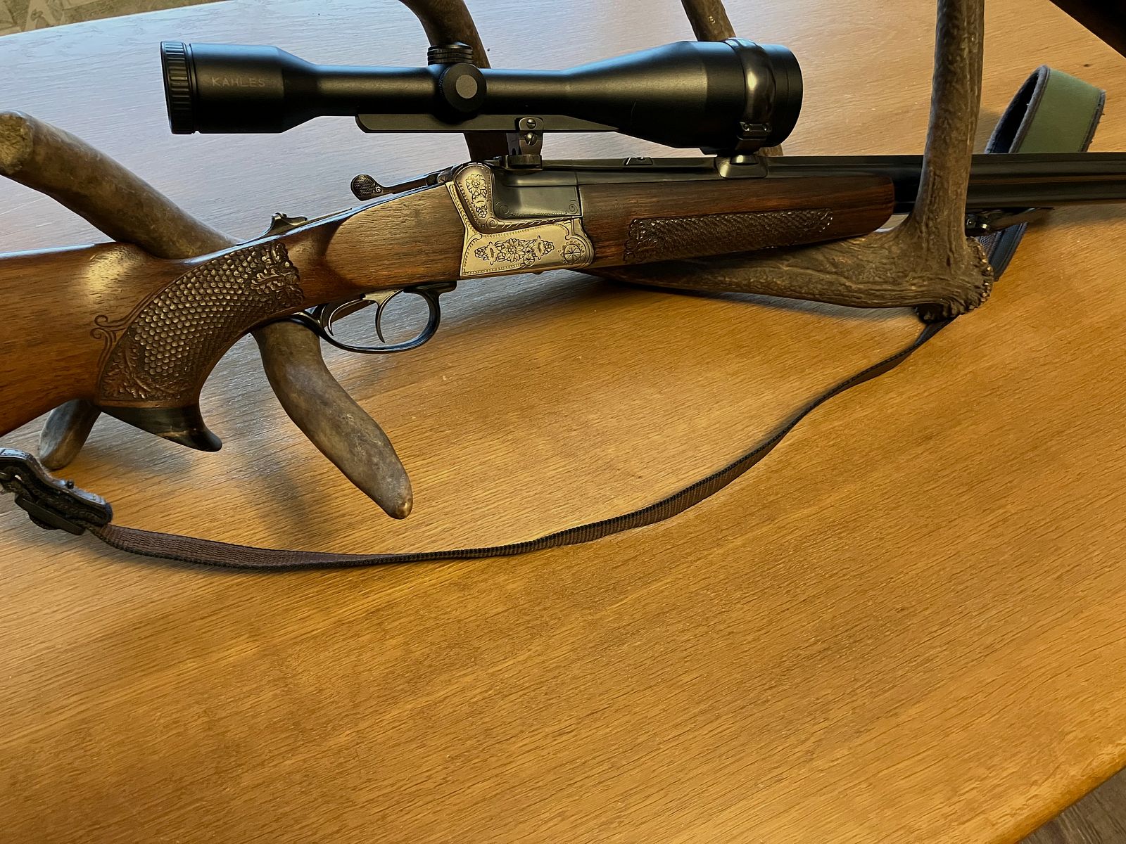 KRIEGHOFF TECK Bockbüchsflinte cal 30.06 + 20/76, mit ZF Kahles 8 x 56 Absehen 4 mit Leuchtpunkt, Schaftmagazin, sehr guter Zustand!