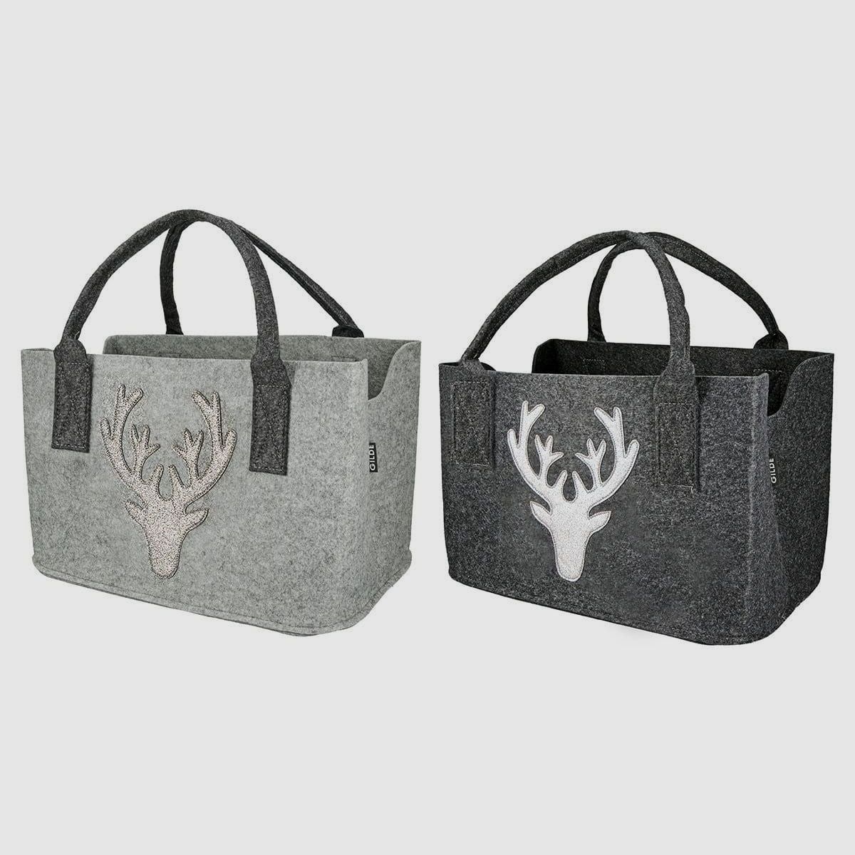 Gilde felt bag deer glitter