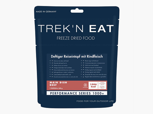 Soupe copieuse de voyage Trek’n Eat avec de la viande de boeuf