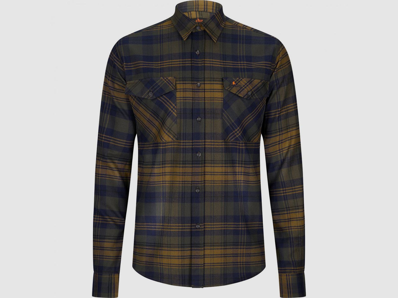 Camicia Flanella Outdoor Torben Uomo (Oliva/Blu)