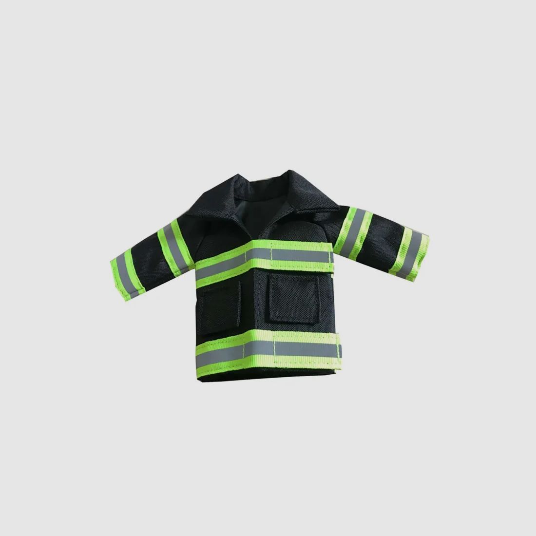 Mini Feuerwehr Jacke mit Reflektorstreifen für Bierflasche / Weinflasche / Thermosflasche