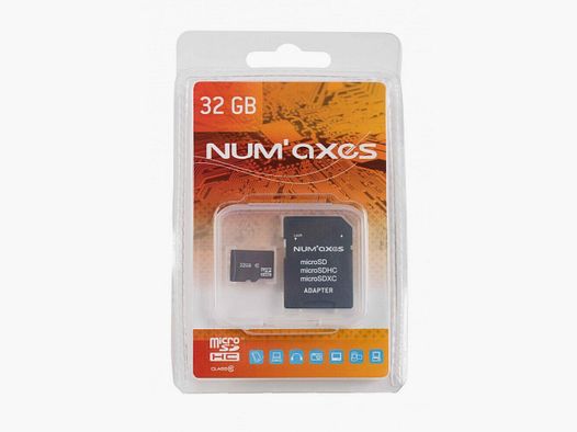 Num&rsquo;Axes Carte micro SD 8 à 64 Go + adaptateur MicroSD