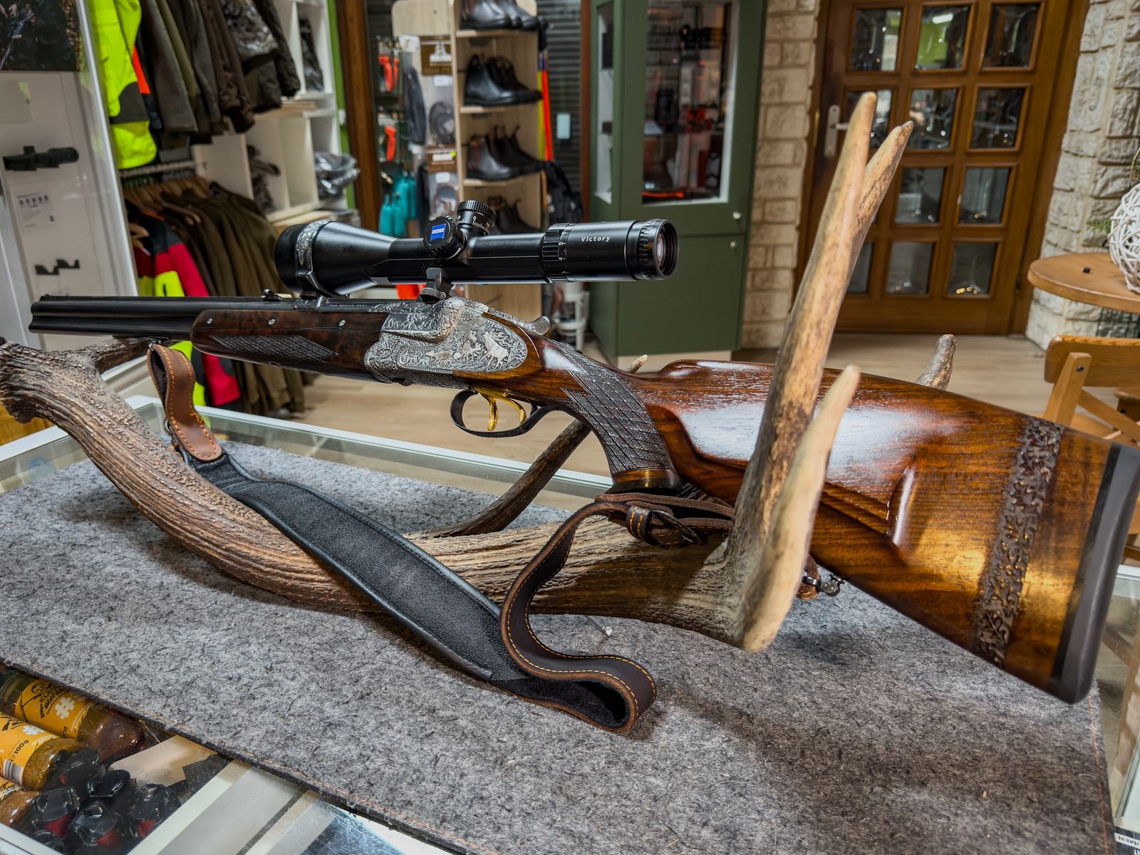 BBF 7X65R / 12/70 with 5.6×52 R insert barrel – from the possession of Gerhard Stauch (GDR) with interchangeable barrel