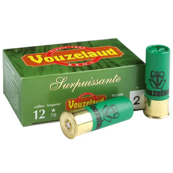 Patronen für die Jagd Vouzelaud Übermächtig Kaliber 12/70