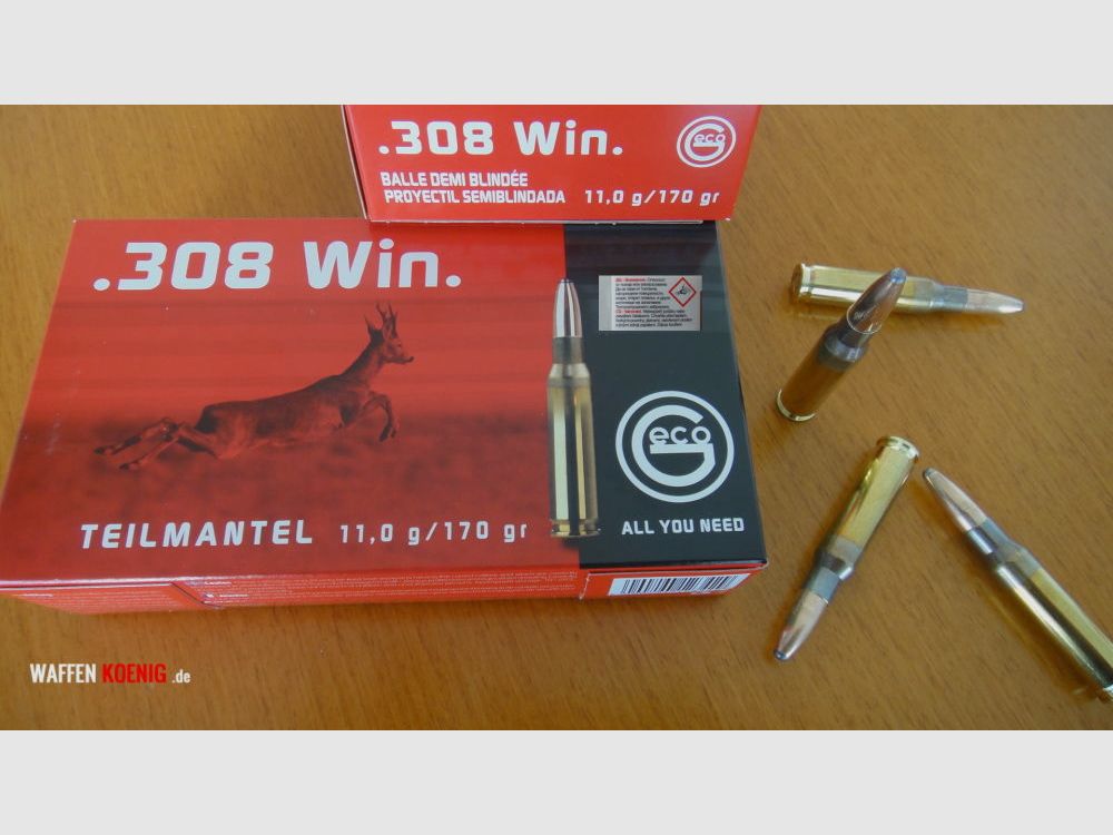 GECO 80 GECO Patronen 308.Win.Teilmantel 11,0 g