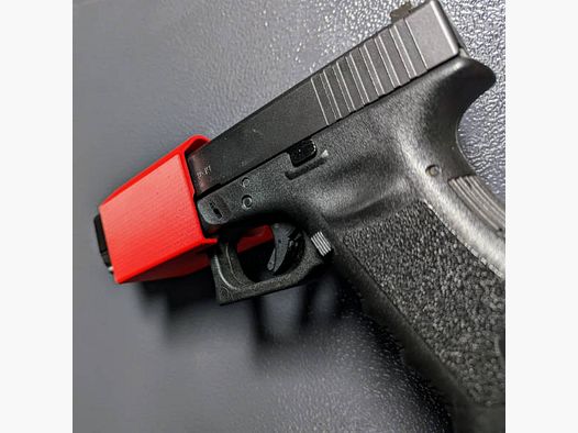 Magnetisches Blockholster für Glock 17 und baugleiche (Schlittenbreite 32mm) für Waffenschrank - Zubehör für den Waffenschrank