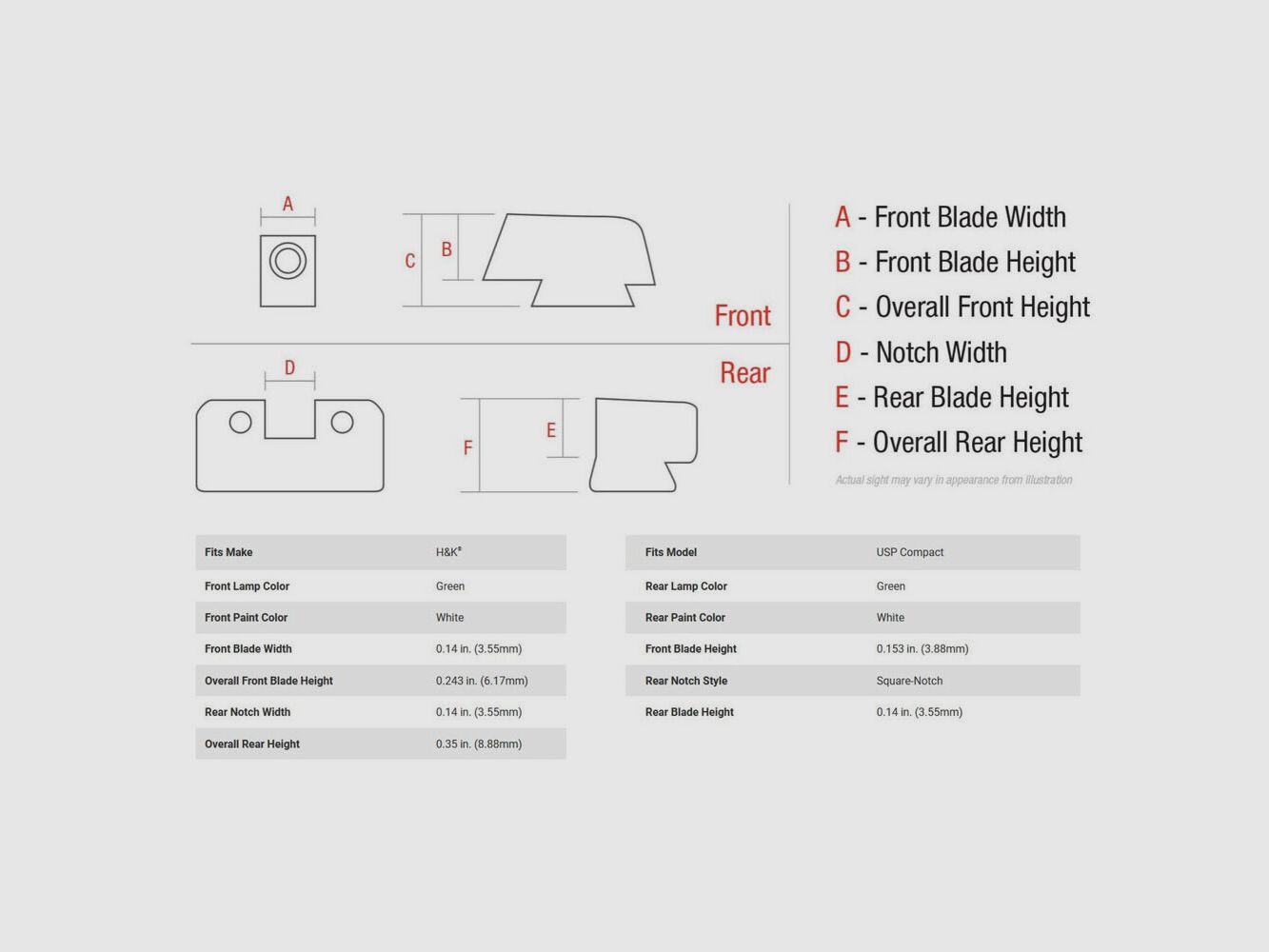 Trijicon N-Sight B&T Green/Green H&K USP-C