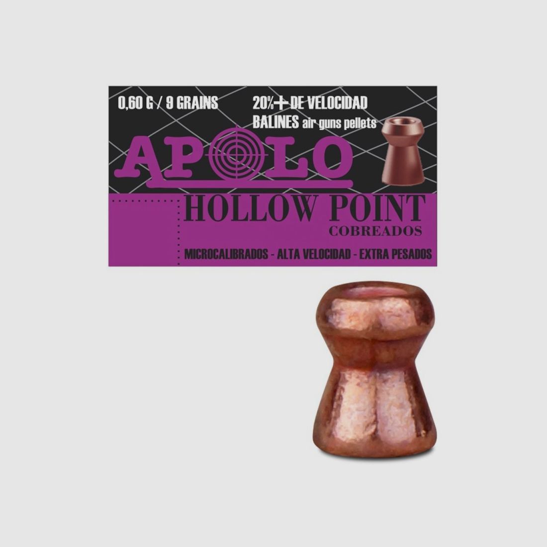 Diabolo APOLO Copper Hollow Point 4,5 mm (.177), Bild 2 von 6