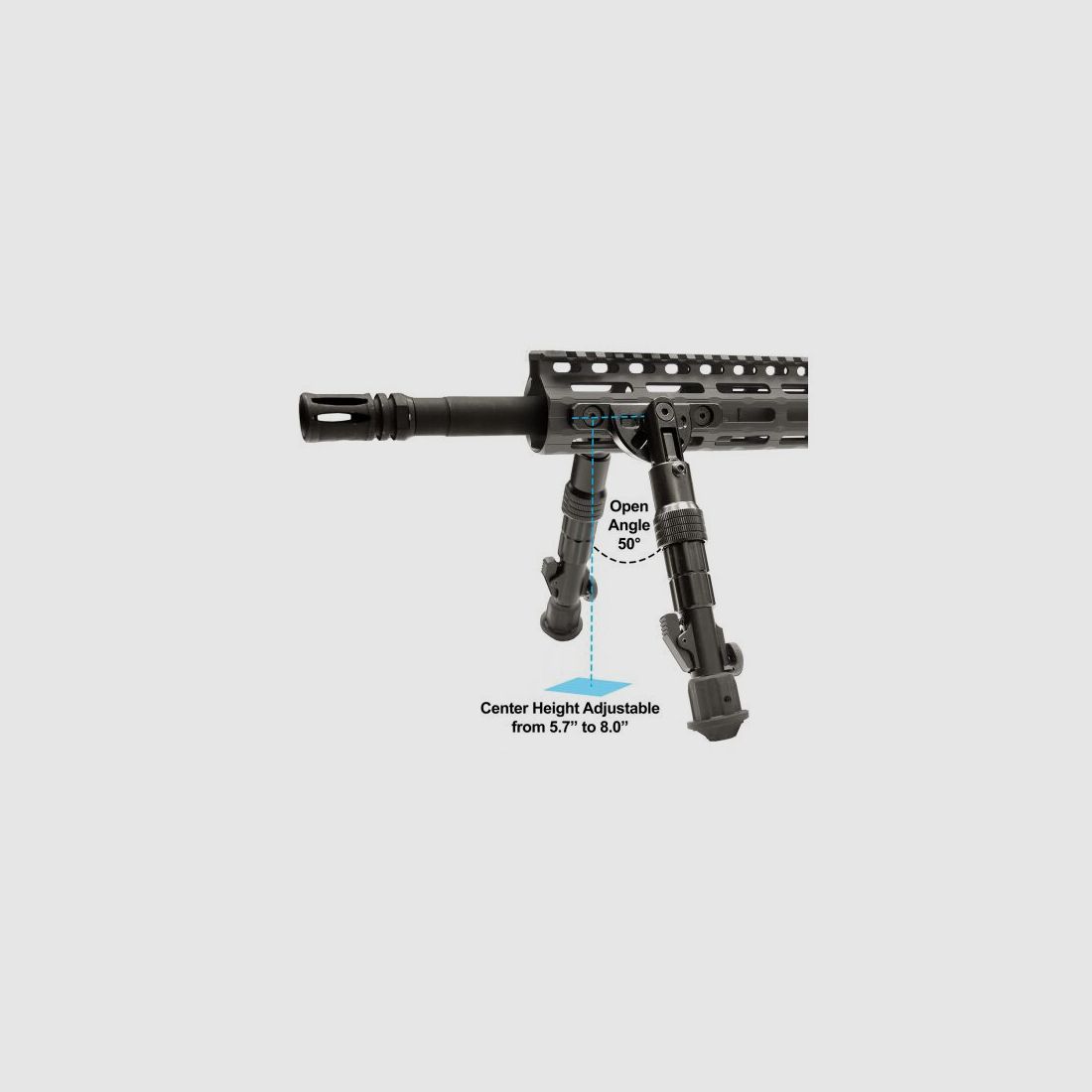 UTG Zweibein Recon Flex Bipods M-Lok 145 - 203 mm
