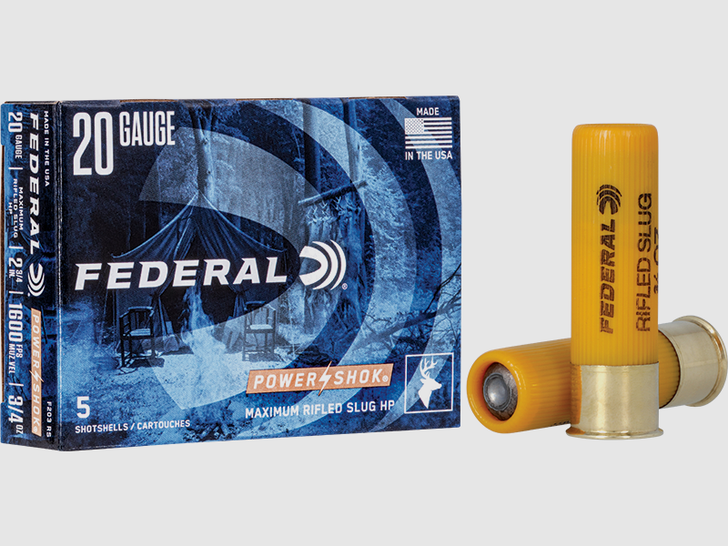 Federal Power-Shok Shotgun Slug Caliber 20/70 21G Hollow Point, image 2 of 2