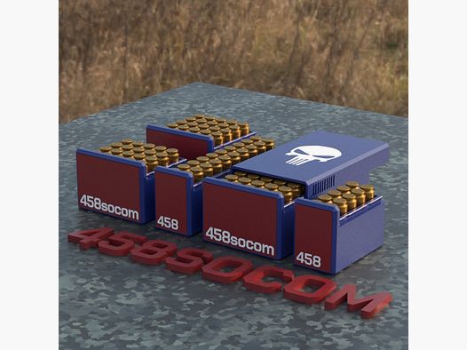 Filamelt Munitionsbox / Ammo Box .458 SOCOM – Patronenbox für 50 Schuss, Made in Germany