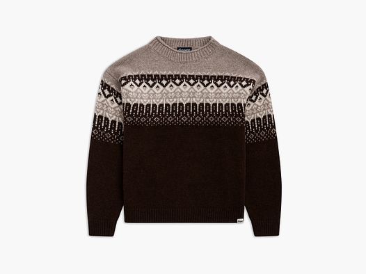 Bergans Steiro Knitted Wool Sweater Dark Chocolate/Cream M