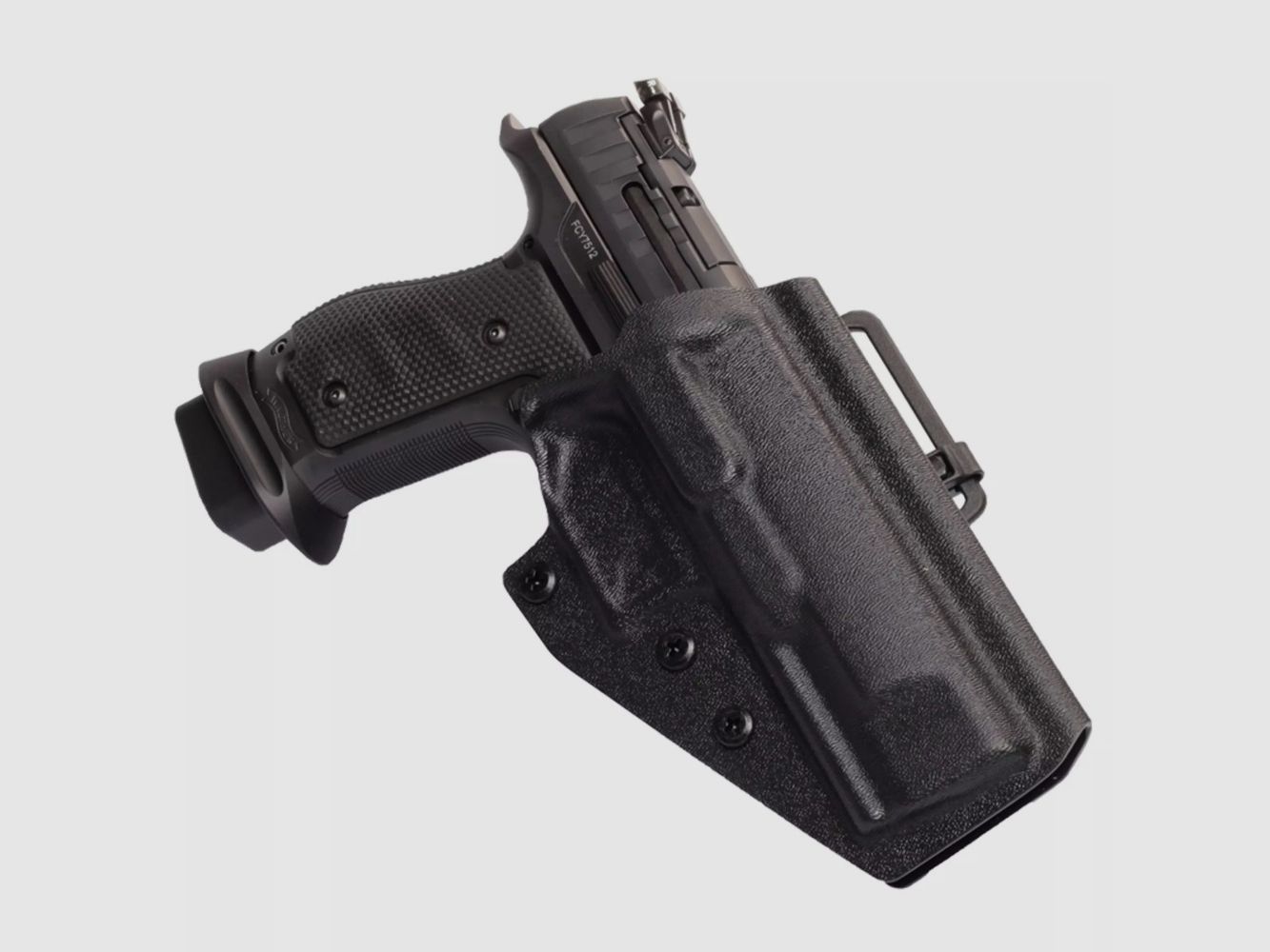 Walther Kydex Holster per PDP 5", destro, nero con anello per cintura Black Hawk
