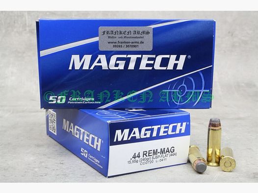 Magtech .44 Mag. SJSP 240gr. 15.6g 50 pieces quantity discounts