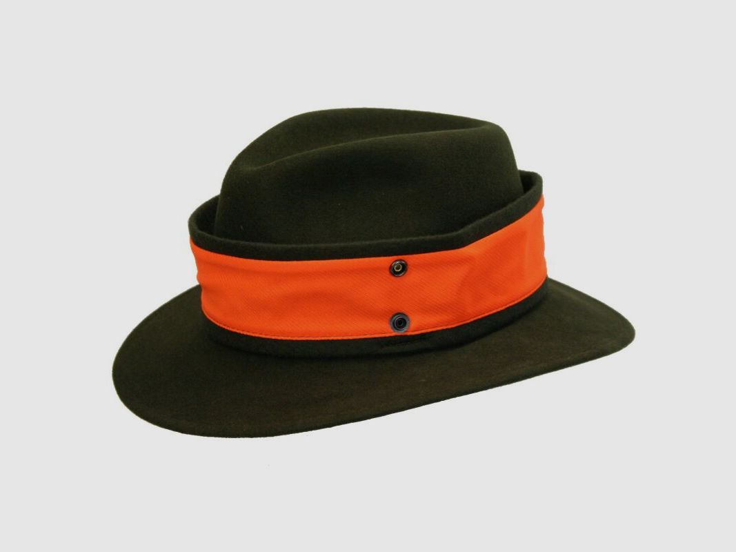 Lodenhut Jagdhut mit mit klappbarem Signalband 54