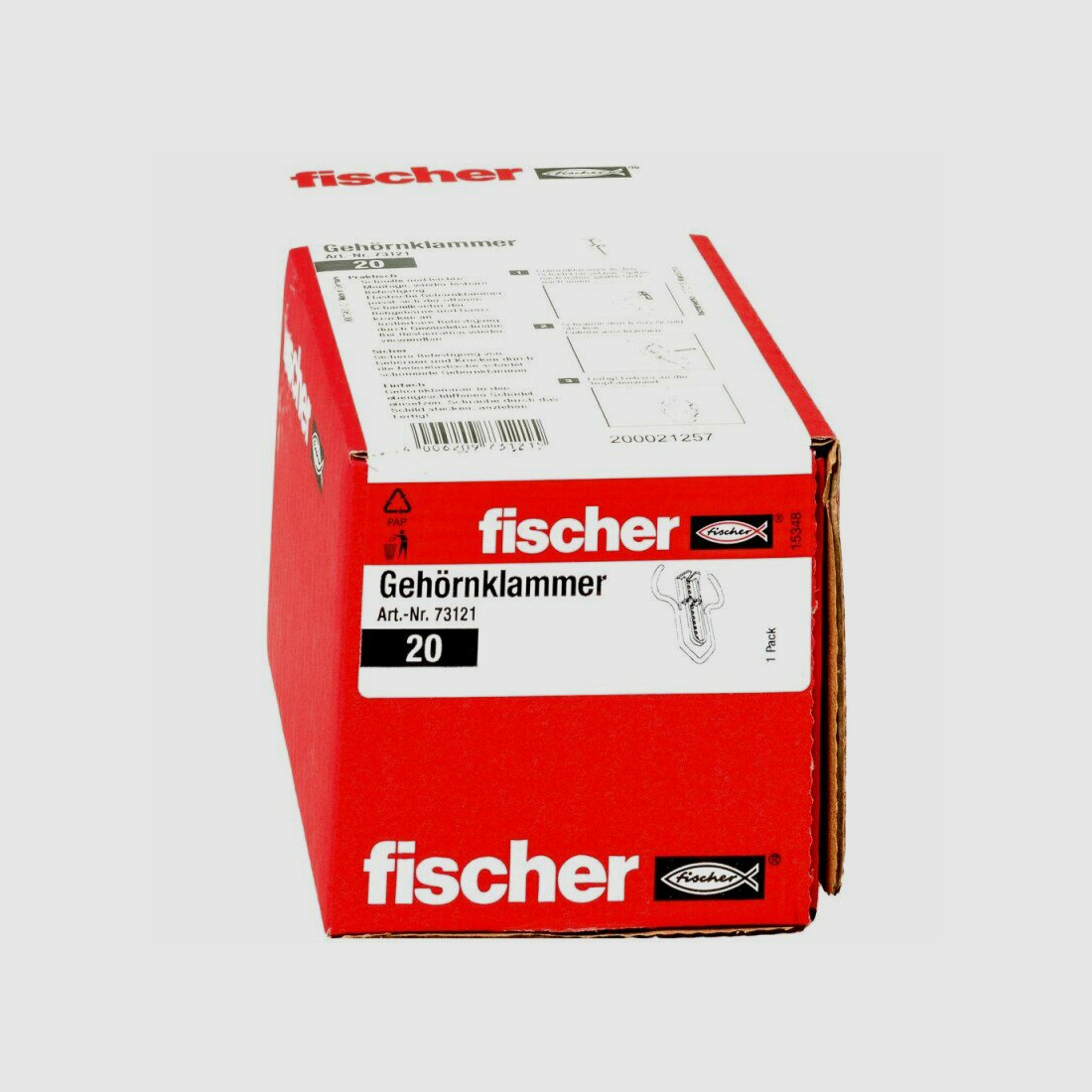 Fischer Gehörnklammer Kunststoff