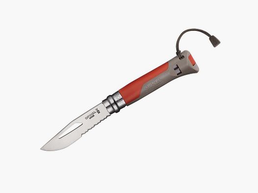 Opinel N°08 Inox mes outdoor aarde/rood