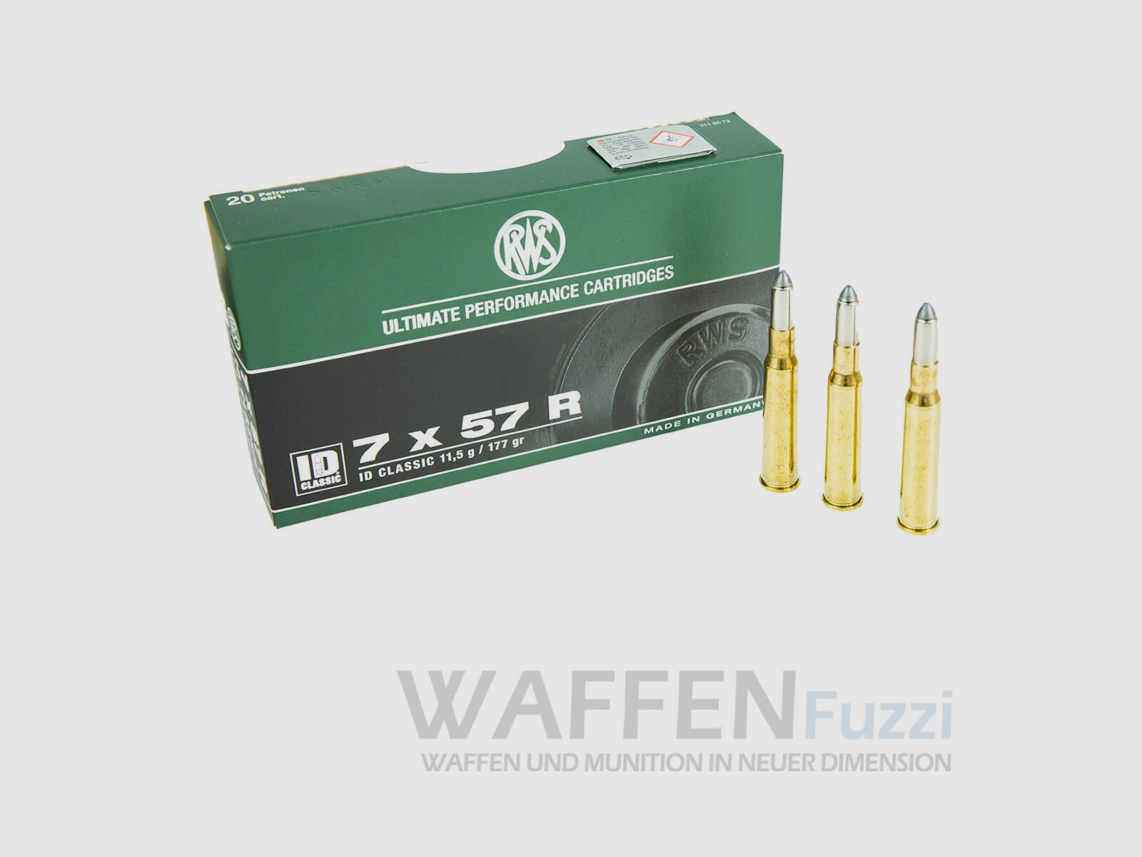RWS Büchsenpatronen Kaliber 7x57 R ID Classic 11,5g